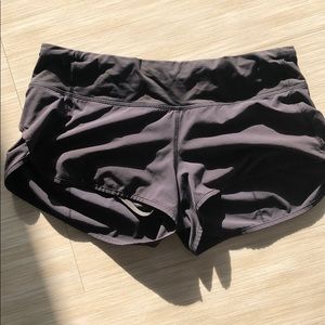EUC Black Lululemon Size 8 Run Times Shorts